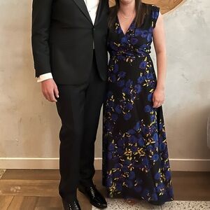 Yumi Kim floral wrap v-neck floor length maxi dress